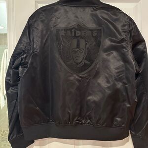 NFL Raiders Black Embroidered Jacket